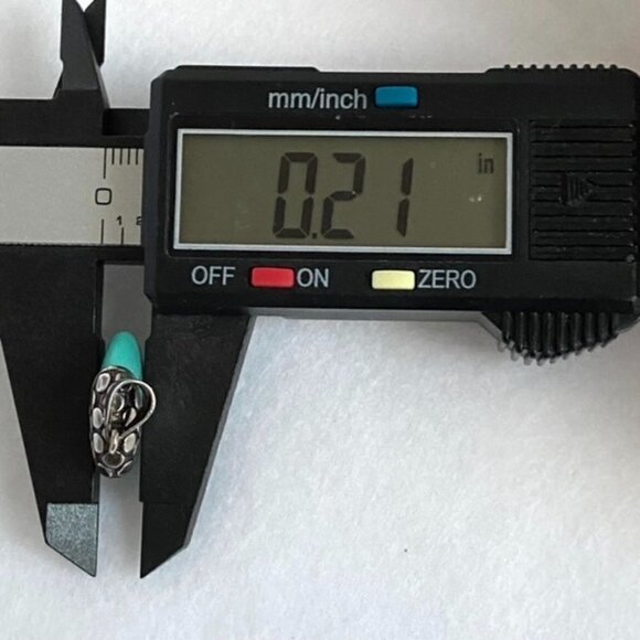 Sterling Silver 925 Round Faux Turquoise Bali Style Pendant Necklace 17" Chain - Picture 15 of 16